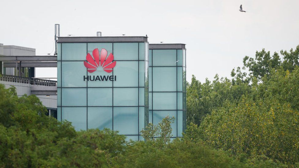 A general view of Huawei's UK headquarters in Reading, England